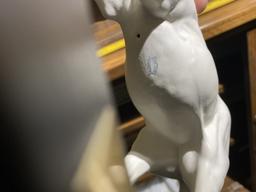 English Ceramic Horses, Columbus Bowl, Carved figures etc