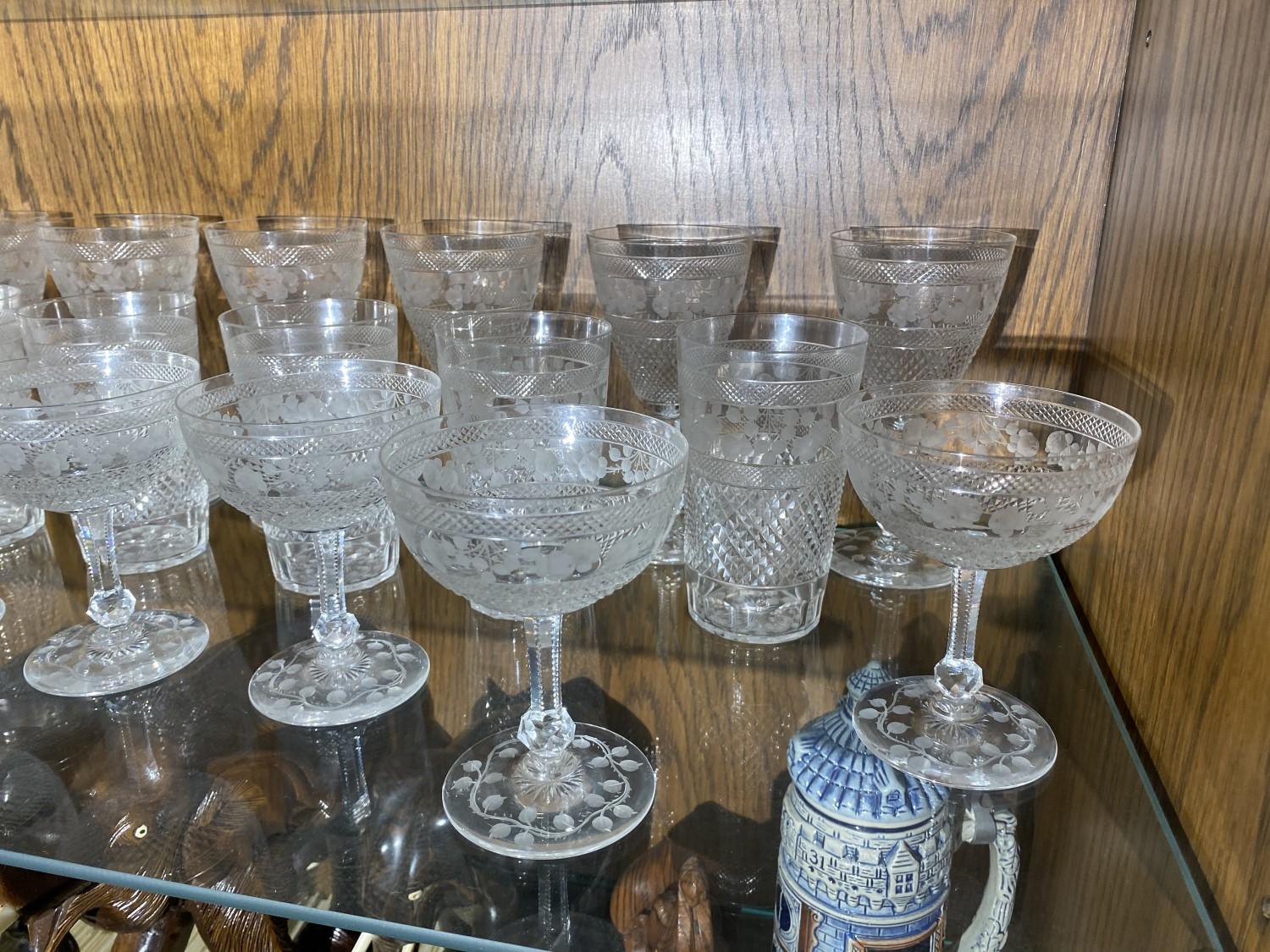 Group lot of assorted Vintage Steins PLUS Crystal glasses