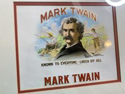 Mark Twain cigar box illustration, MCM garbage can etc