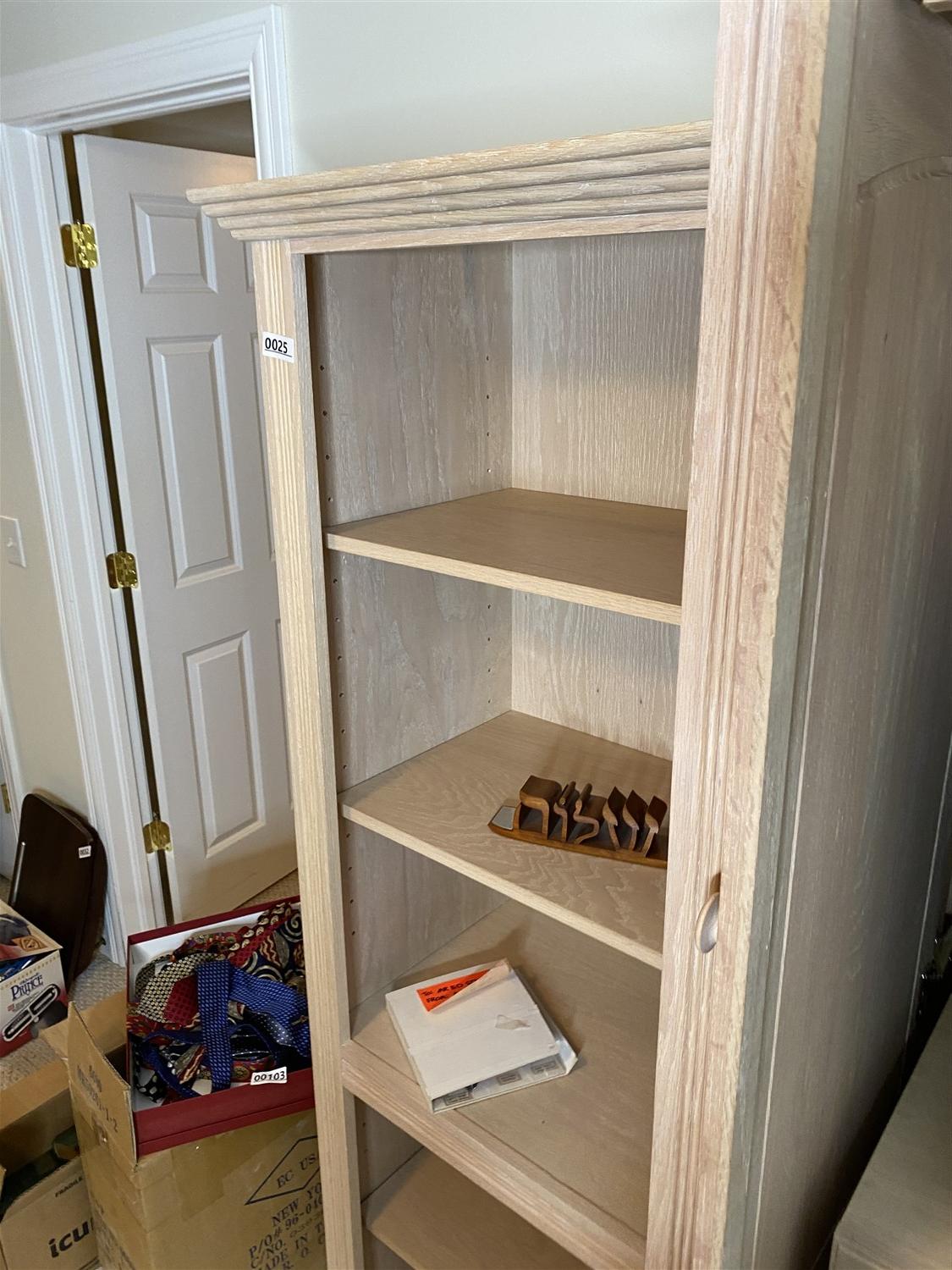 Larger sized Wooden Entertainment center with Shelves