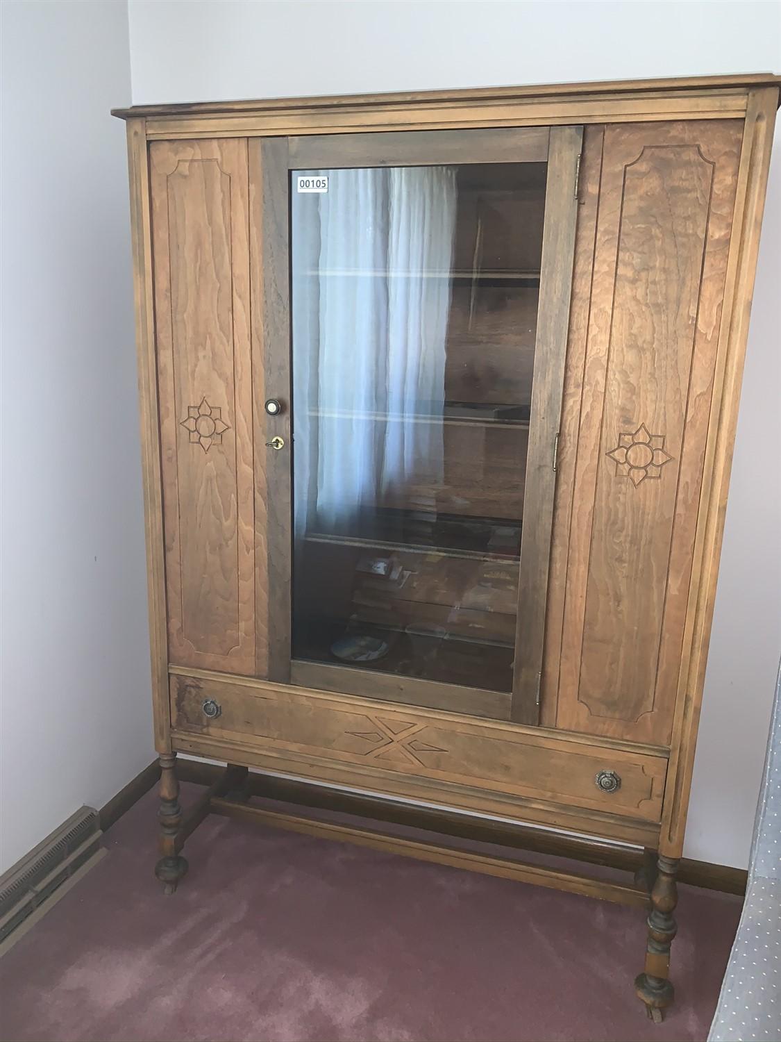 Refinished Antique China Cabinet