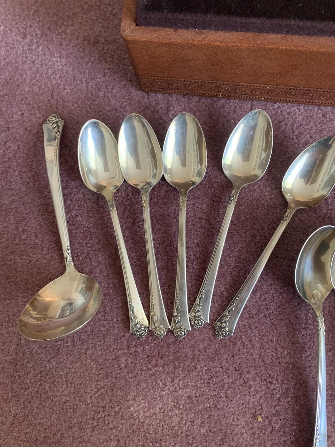 26 Piece Heirloom Sterling Silver Damask Rose Serving Set