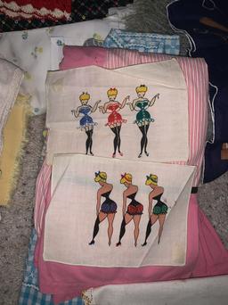 Group of Vintage Linens & Aprons