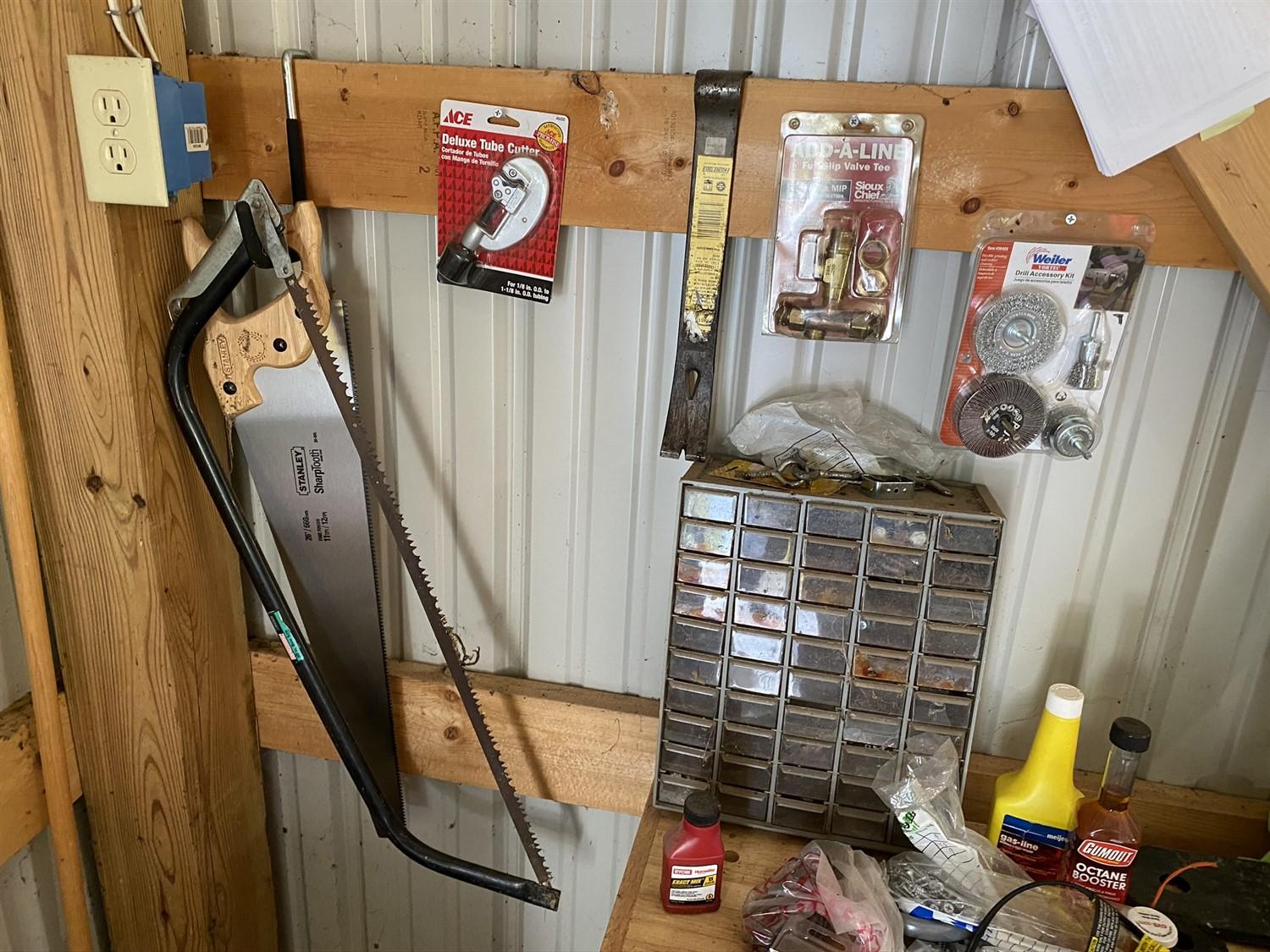 Group lot of assorted tools and garage items