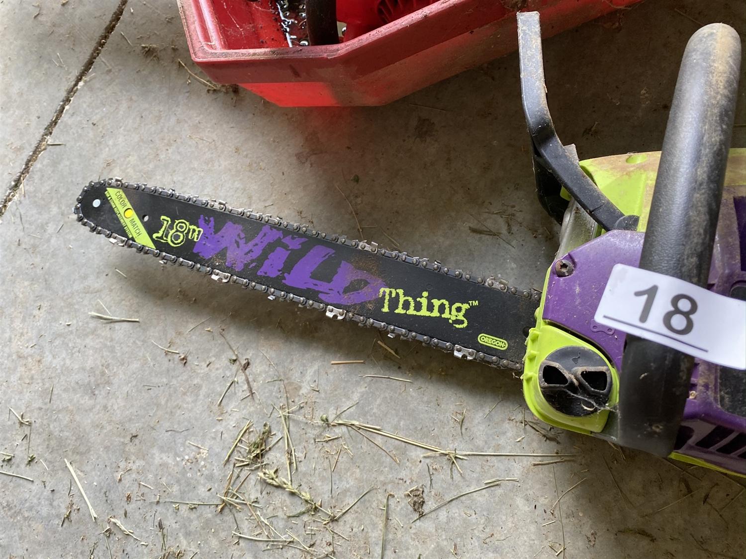 2 Chainsaws including newer Poulan 18" Wild Thing