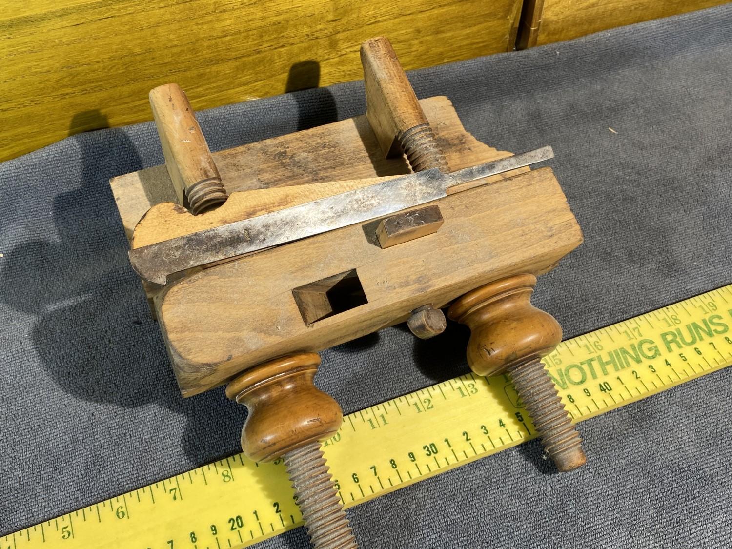 Antique Greenfield Tool Co. Maple Wood Plow Plane