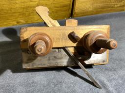 Antique Greenfield Tool Co. Maple Wood Plow Plane