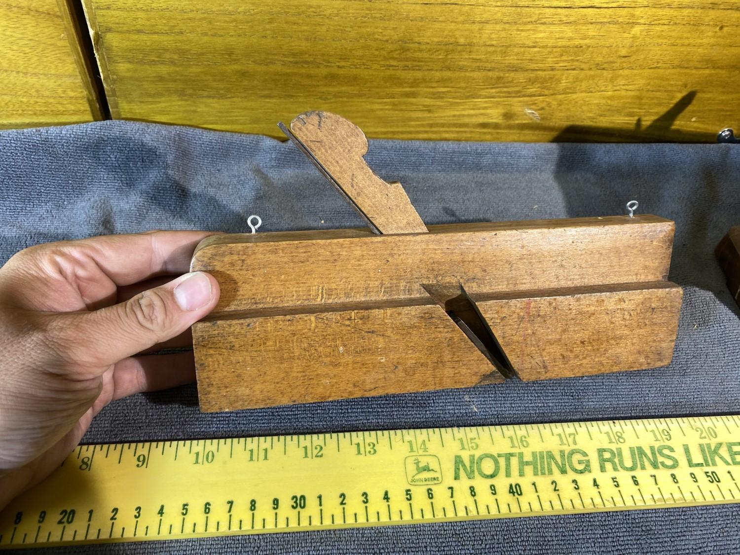 Group of 5 Antique Wooden  Moulding Planes with Blades