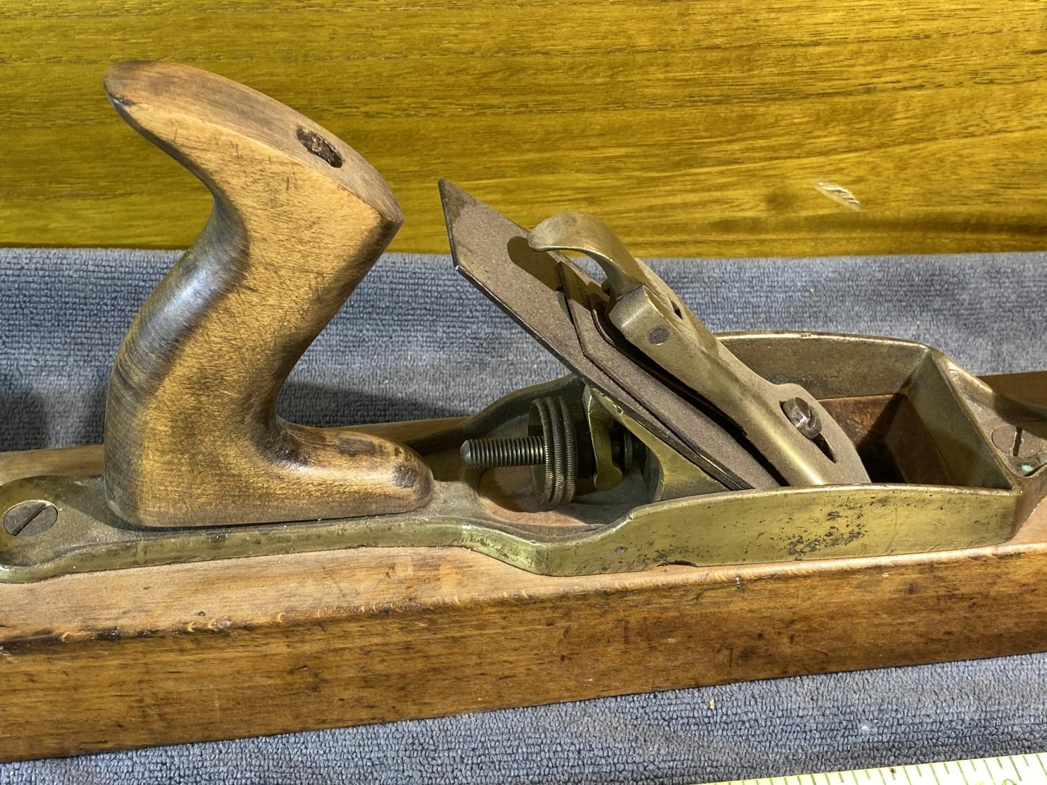 Brass and Wood Antique Babcock Block Plane Nice