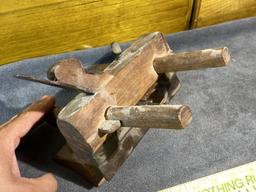 Antique Baldwin N. York Wooden Plow Plane Tool