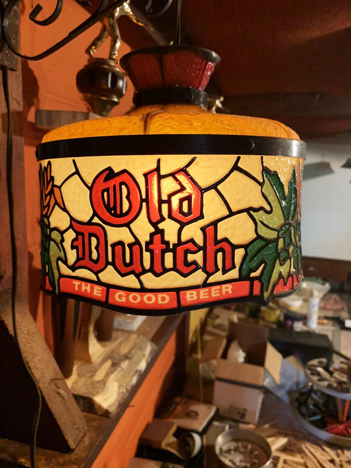 Vintage Plastic Old Dutch Beer Light (Works, No Cracks)