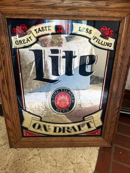 Miller Light Beer Sign 30"L x 24"H