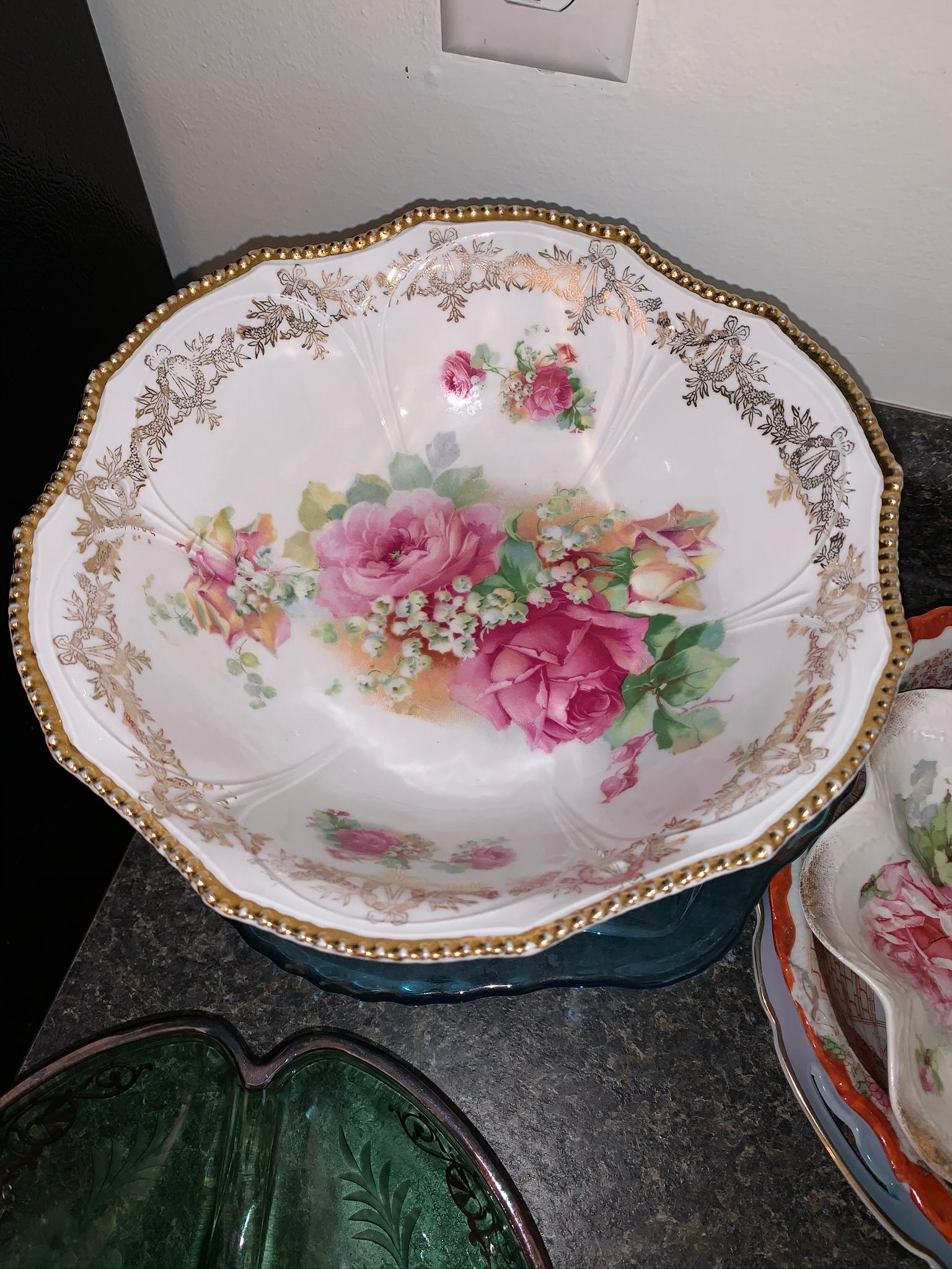 Assorted glassware, step stool, and flatware