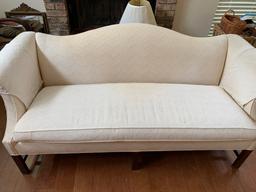 South Wood Settee couch with wood legs