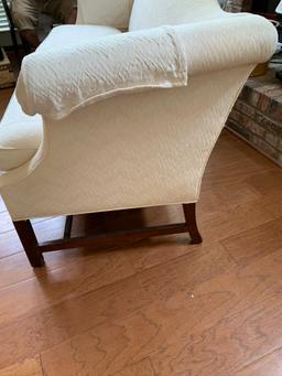 South Wood Settee couch with wood legs