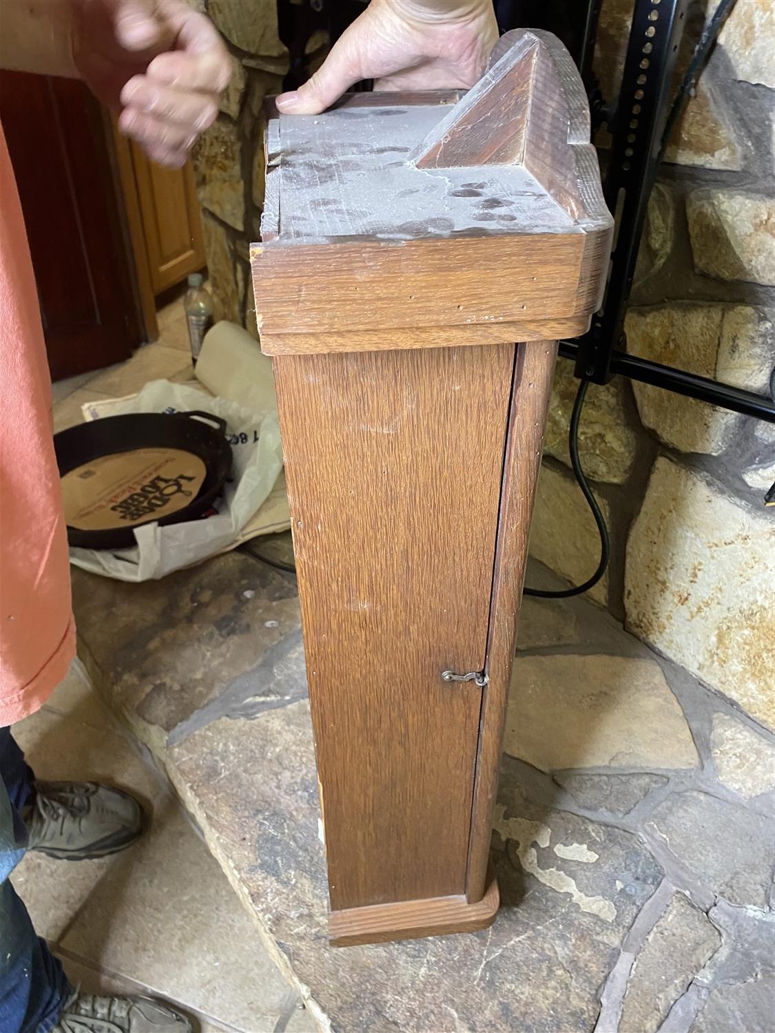 Antique Oak Cased Clock with Chime