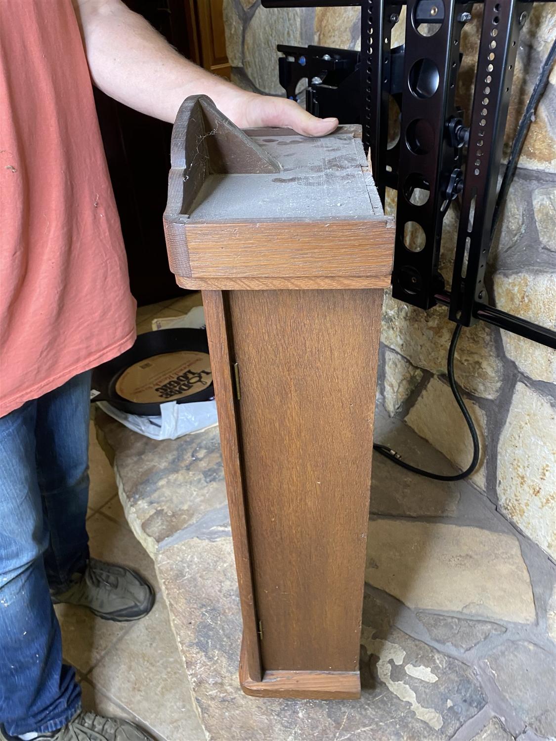 Antique Oak Cased Clock with Chime