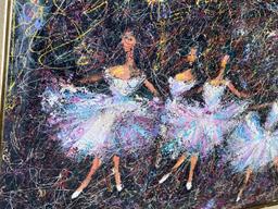 Vintage 1960s Painting of Ballet Dancers