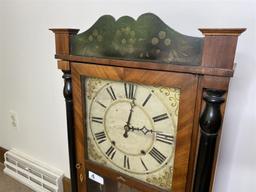 Antique Clock with Painted Decoration, Large dial