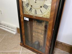 Antique Clock with Painted Decoration, Large dial