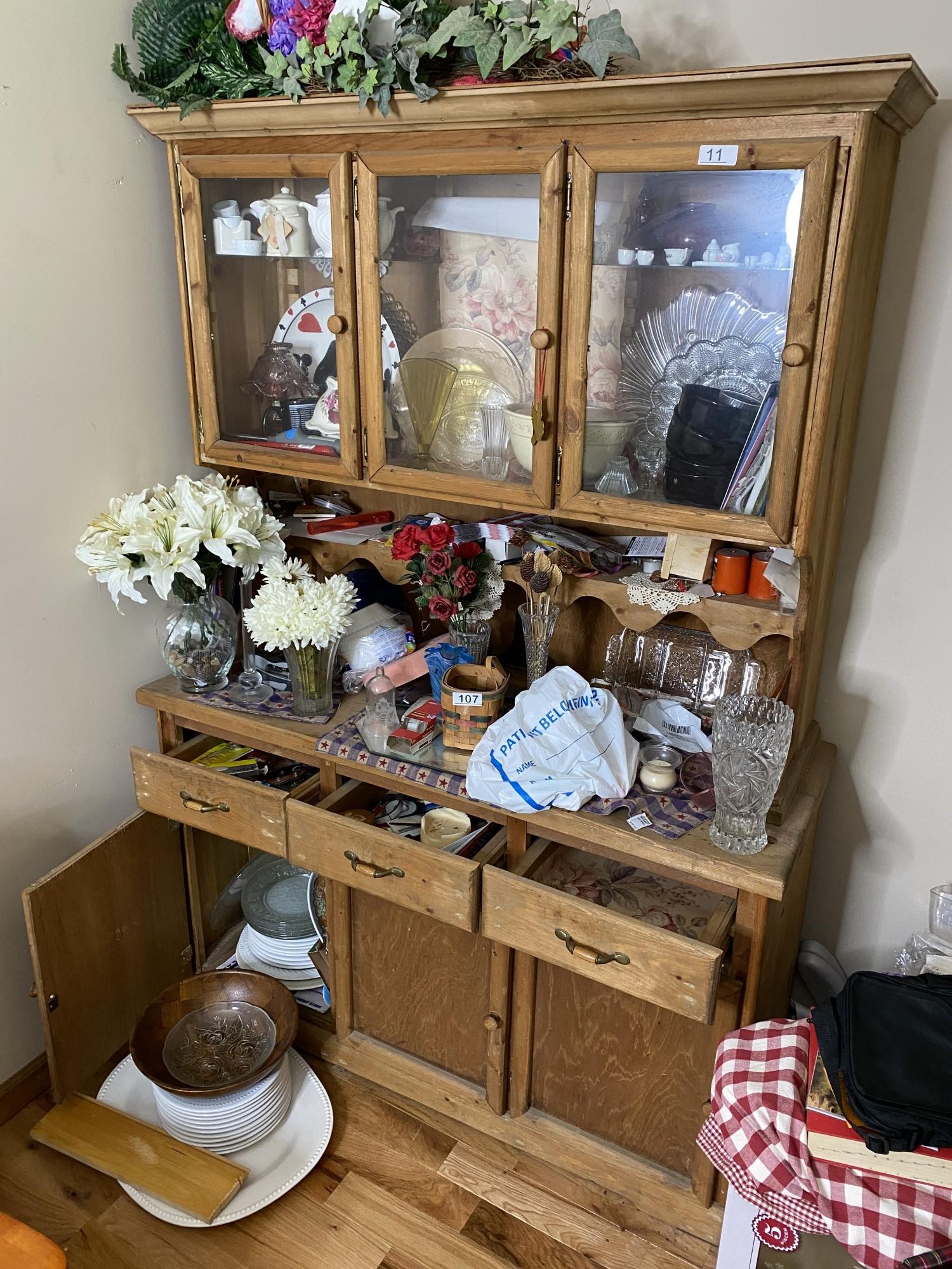 Vintage Wooden Flat Wall Cupboard