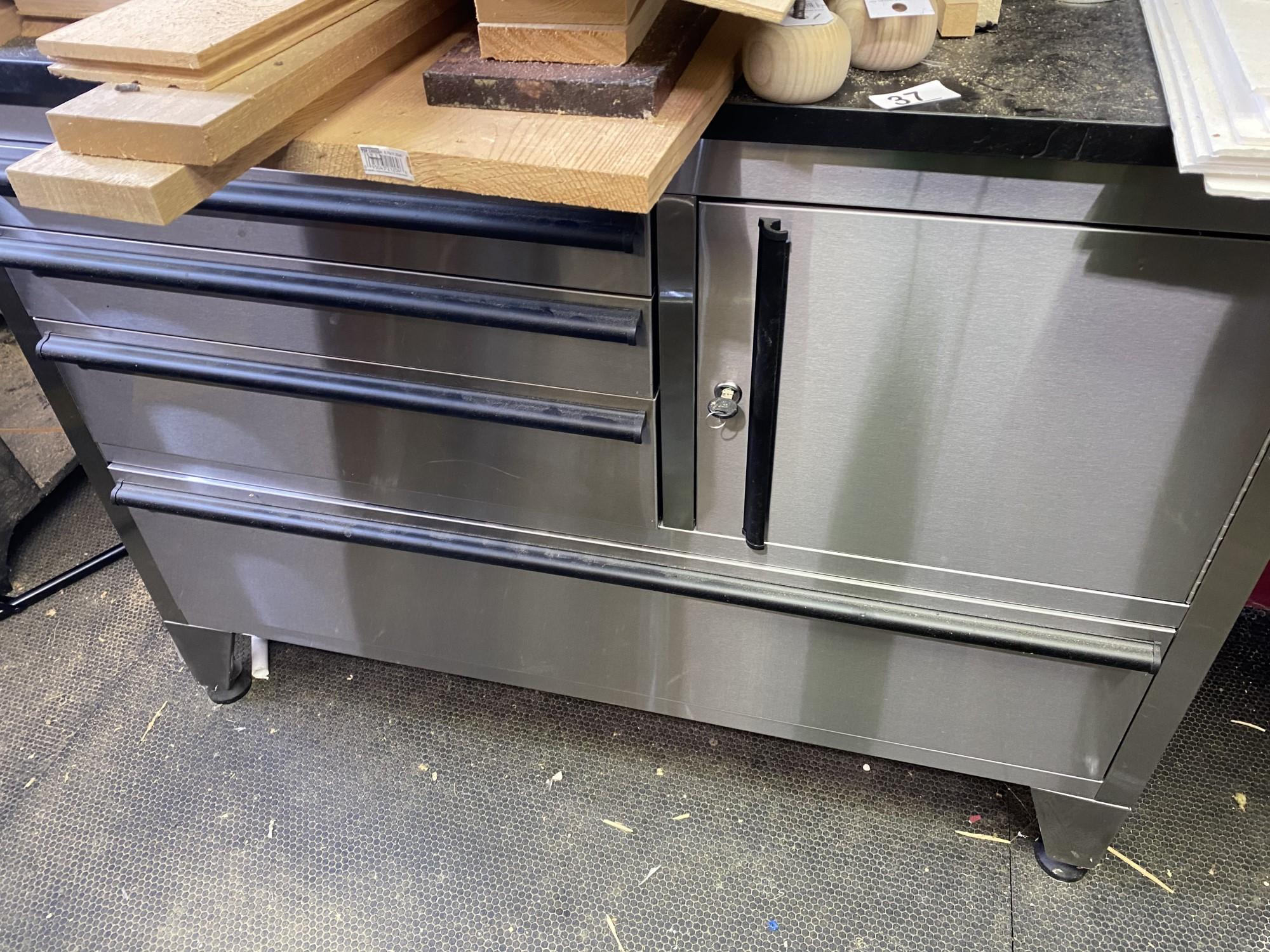 Nice Stainless Steel Metal Shop Tool Cabinet WITH TOOLS