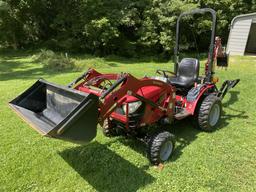 Mahindra 4wd Max 25S HST Tractor w/ loader, scoop, brush hog