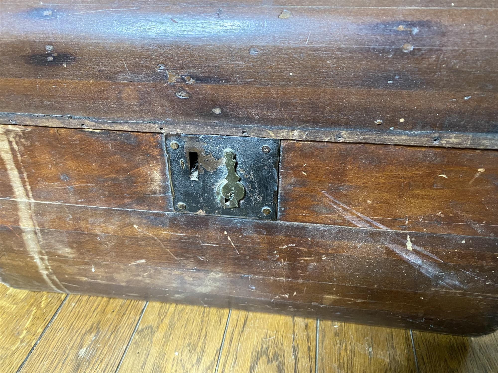 Antique Wooden Trunk or Box with Early lock