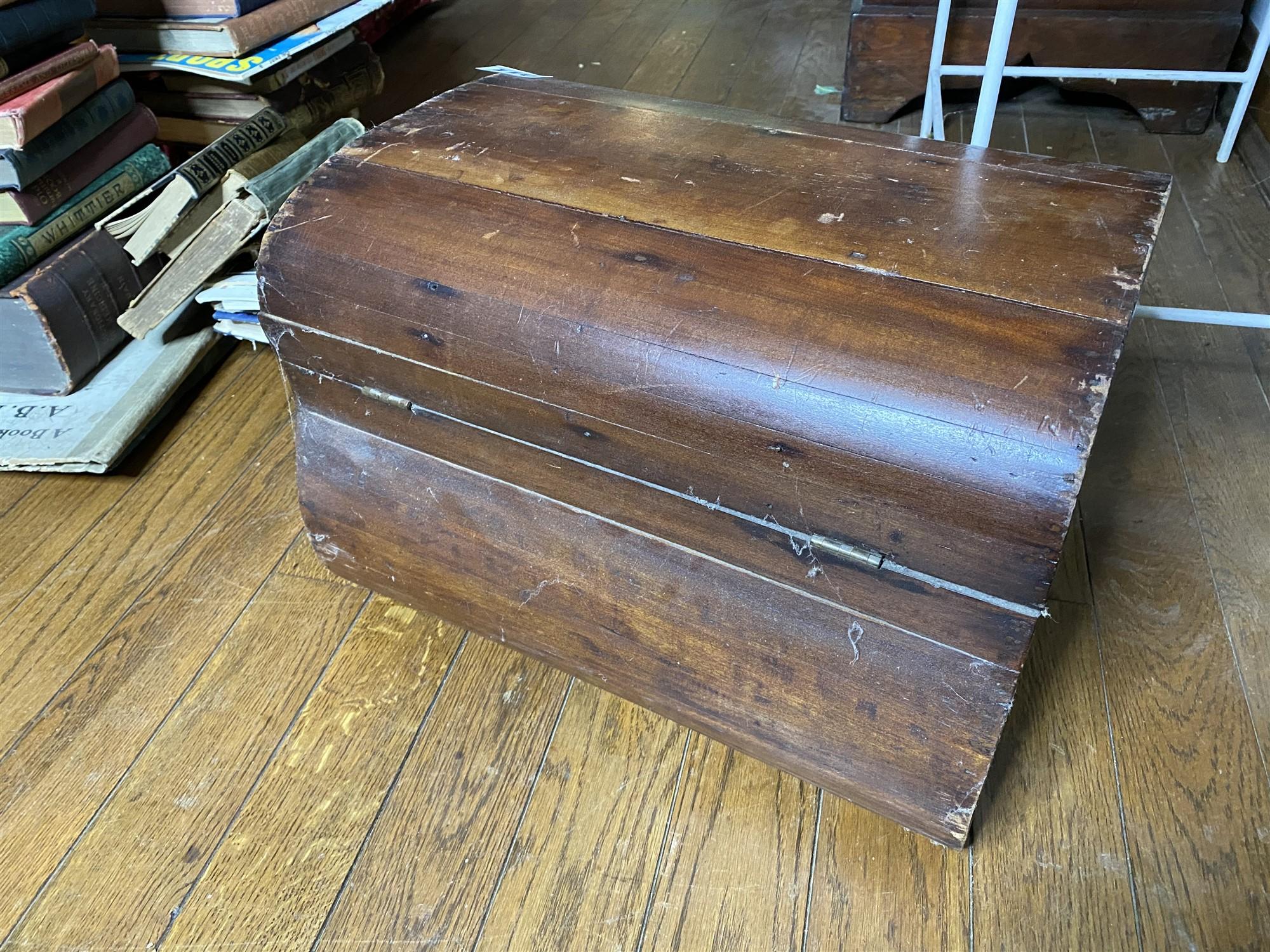 Antique Wooden Trunk or Box with Early lock