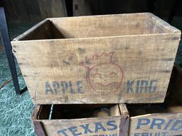 2 Nice Antique Decorative wooden fruit crates