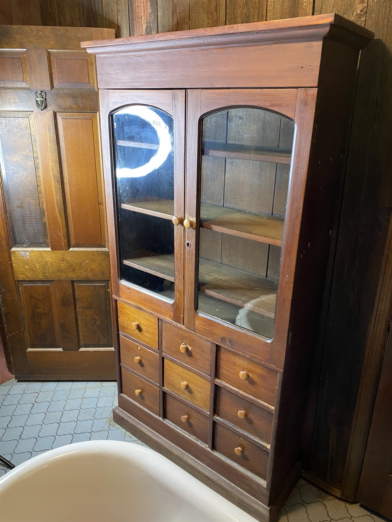 Antique Store or Shop Cabinet with 9 drawers