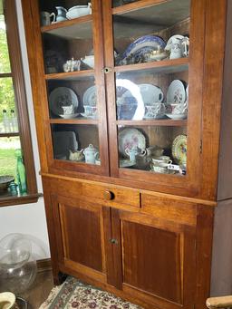 Large c. 1850 Large Corner Cabinet