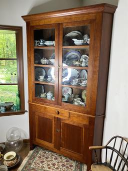 Large c. 1850 Large Corner Cabinet