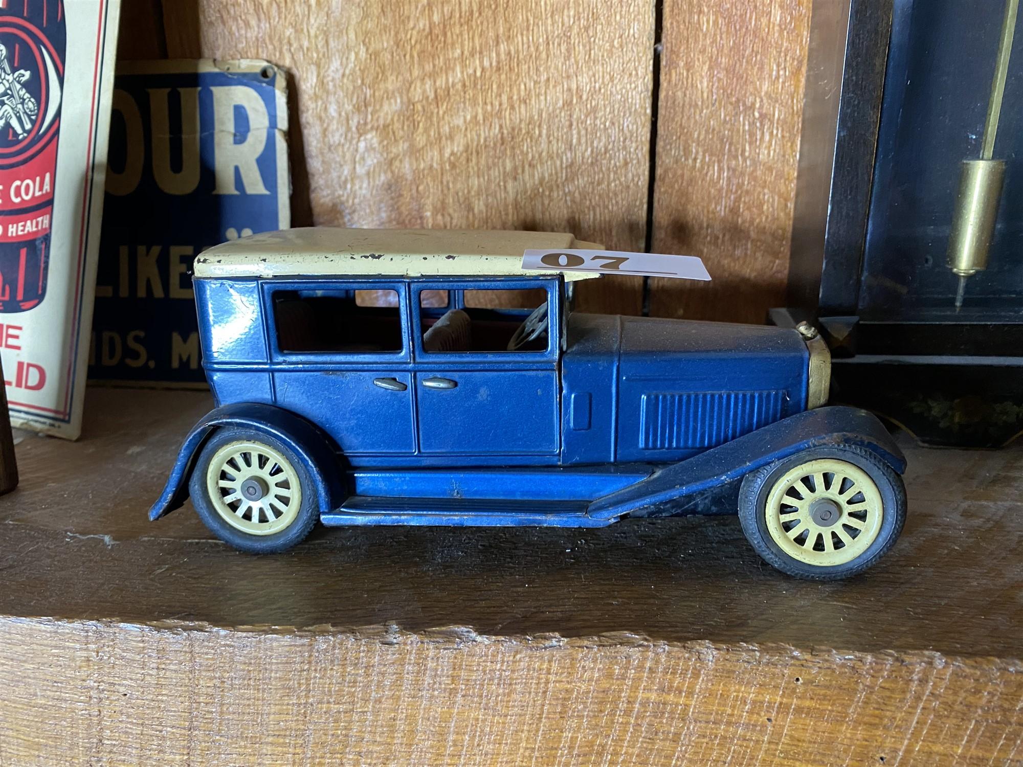 Antique Metal toy friction Car