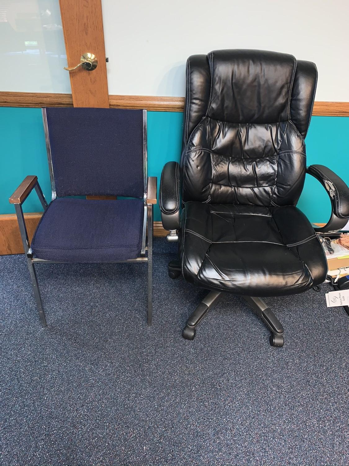 Lane Leather Office Chair (does have damage, please see pictures