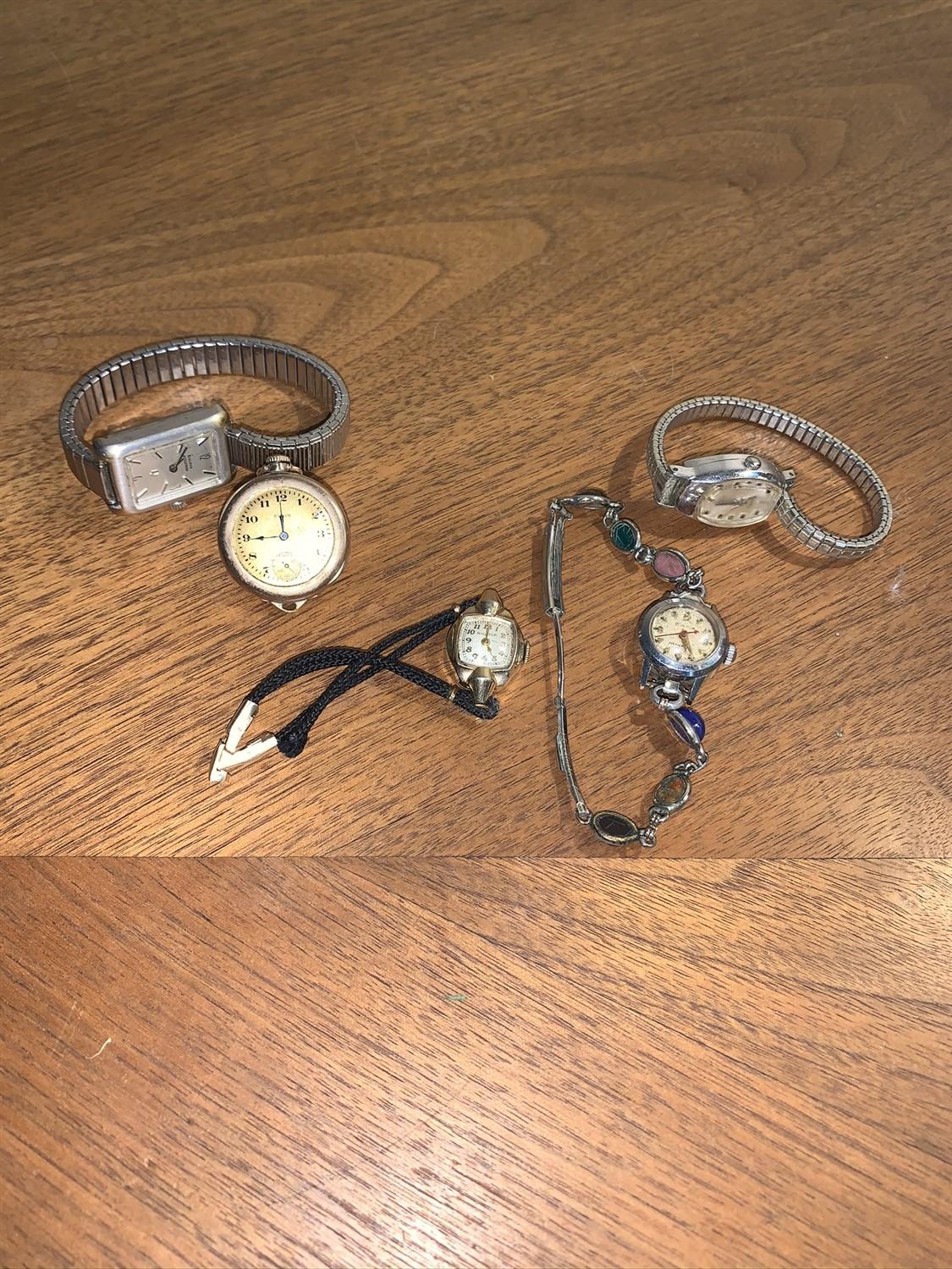 Wadsworth Pocket Watch, 3 Bulova, Timex Watches