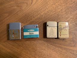 Assortment of Lighters by Royallite Chesterfield, Hush Puppies, Storm Master, Zenith and Memory