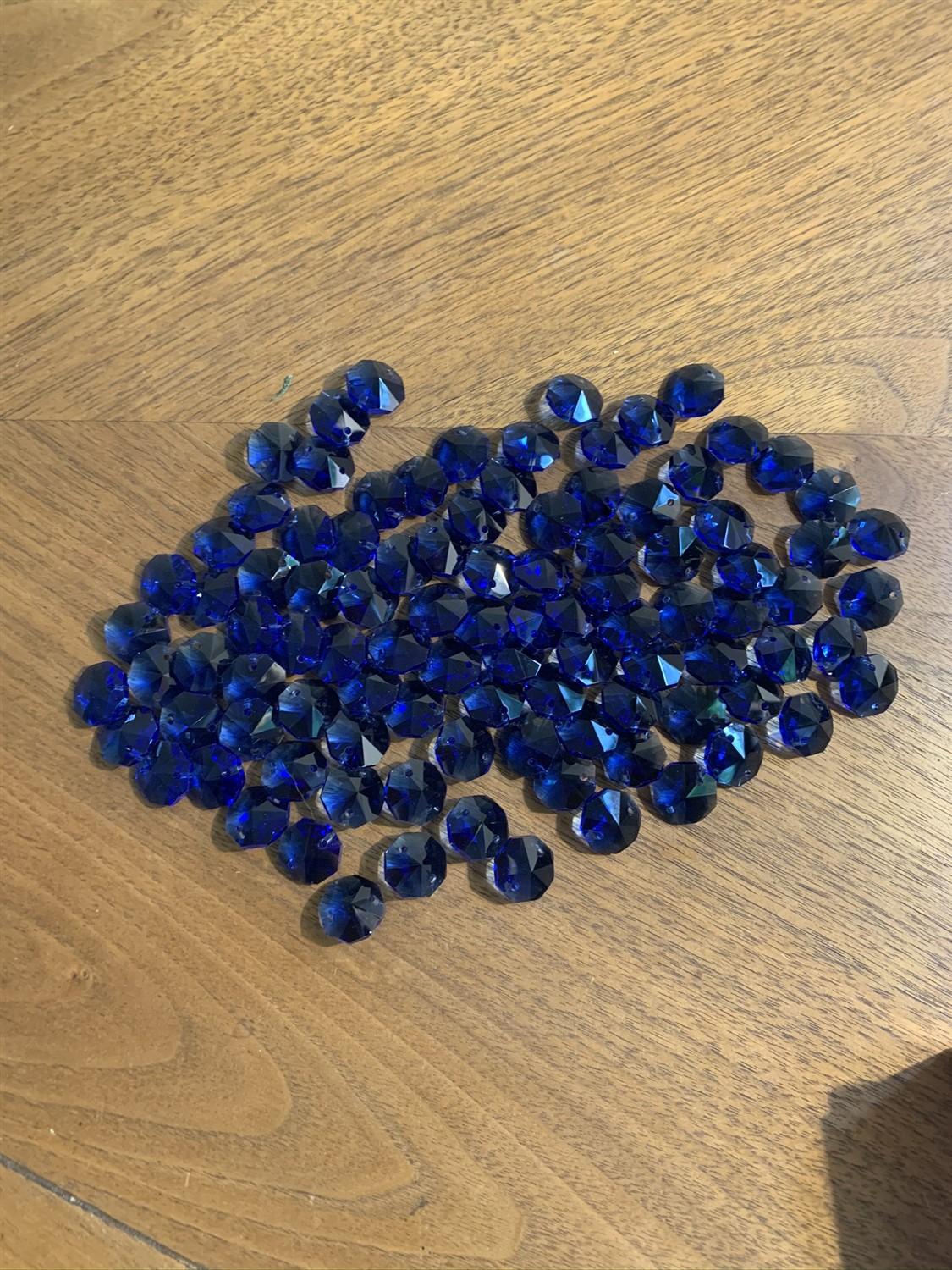 Cobalt Blue Glass Crystal Prisms