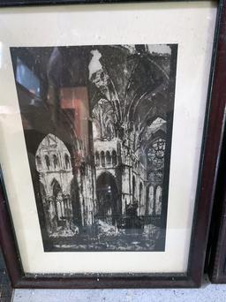 (7) Framed Prints . 3 are etchings