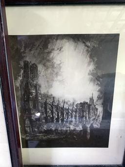 (7) Framed Prints . 3 are etchings