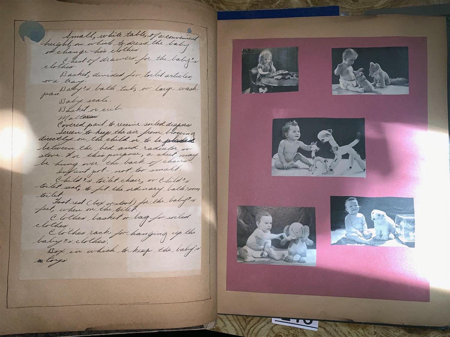 Vintage Scrapbooks with OSU News Paper Clippings, Vintage Photos, and Vintage Baby Scrapbook