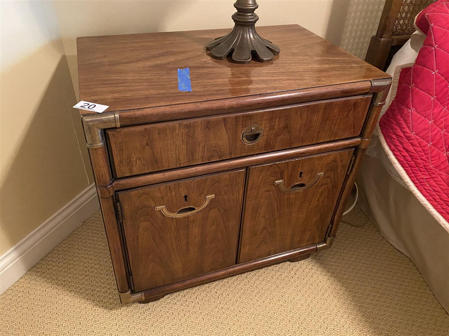 Nightstand, headboard, dresser, luggage rack lot