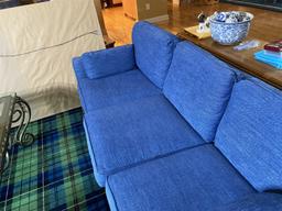 Nice blue upholstered couch