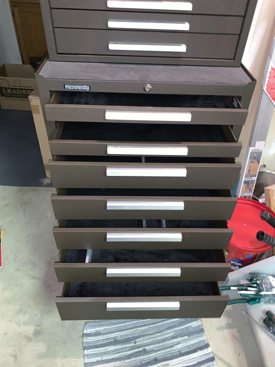 GREAT CONDITION! Kennedy Double Stack Toolbox with Key and Drawer Liners.