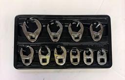 NICE! SK Crow Foot Wrench Set 10pc 1" - 3/8"