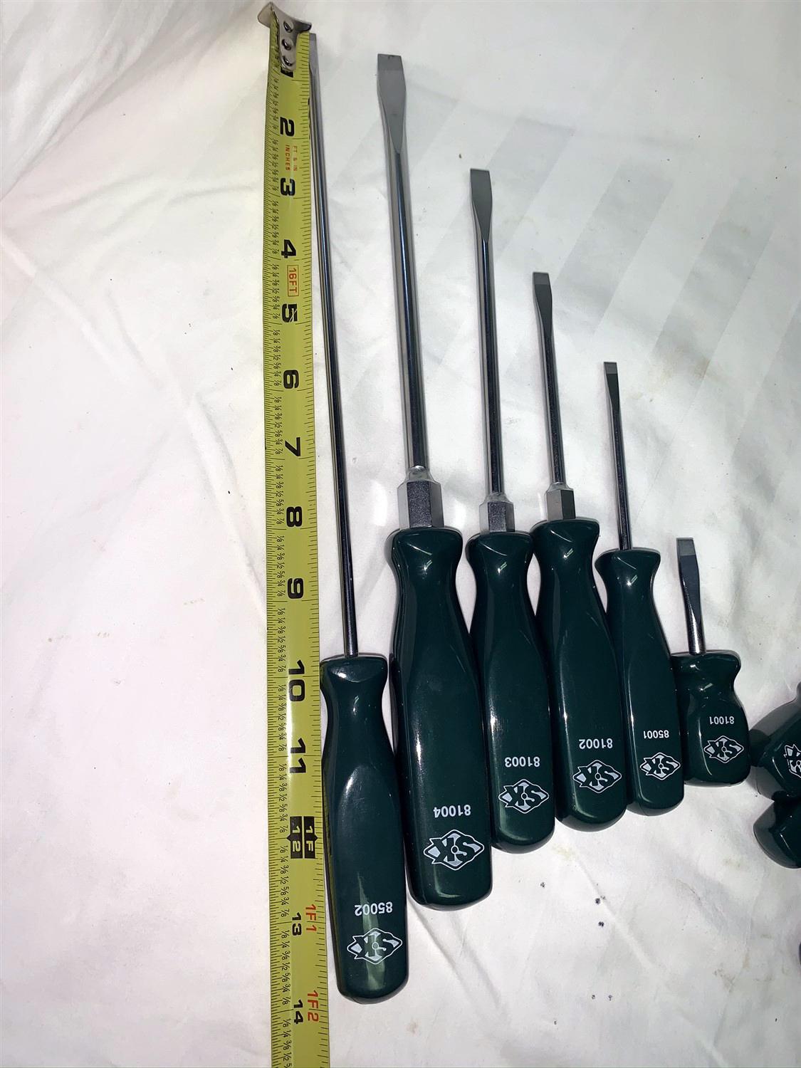 NICE! SK Group of Screw Drivers.  11 Total - 5 Philips and 6 Straight