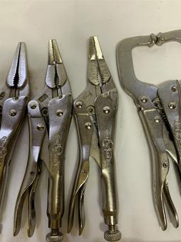 Big Group of Vise Grips  Clamping Pliers (9 total).