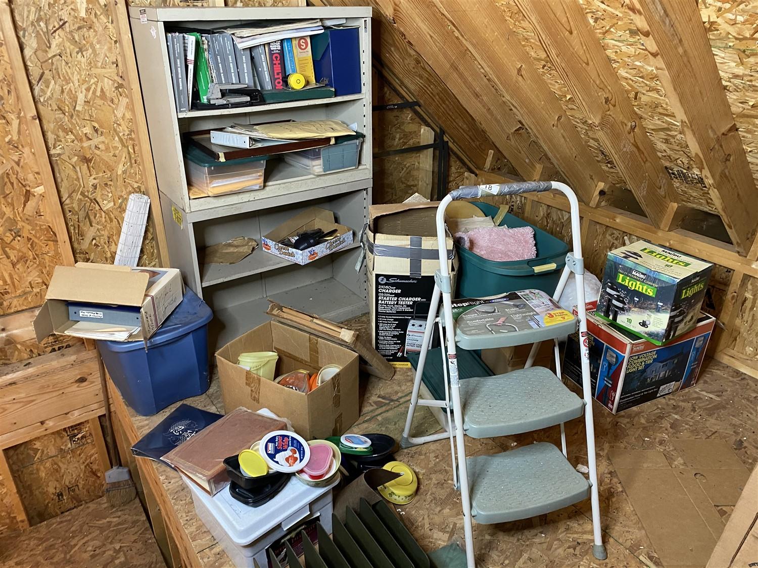 Barn attic corner cleanout lot