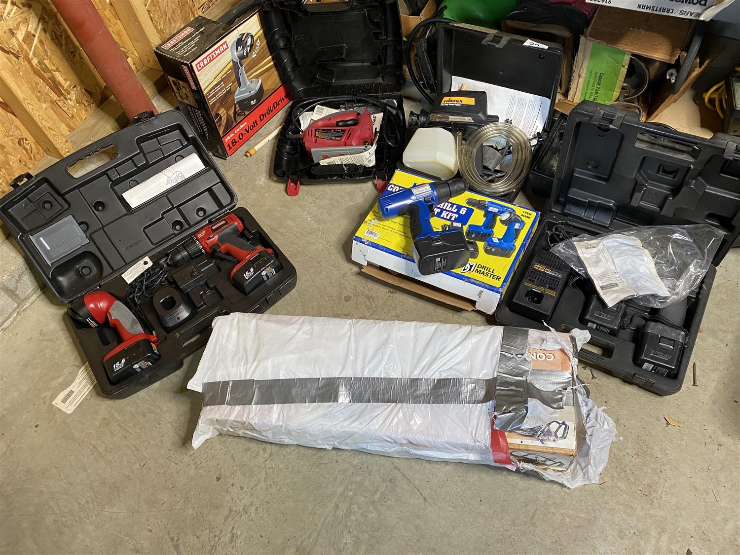 Large lot of assorted power tools and more