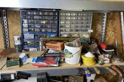 Shelf lot - hardware, tools, assorted old items and more